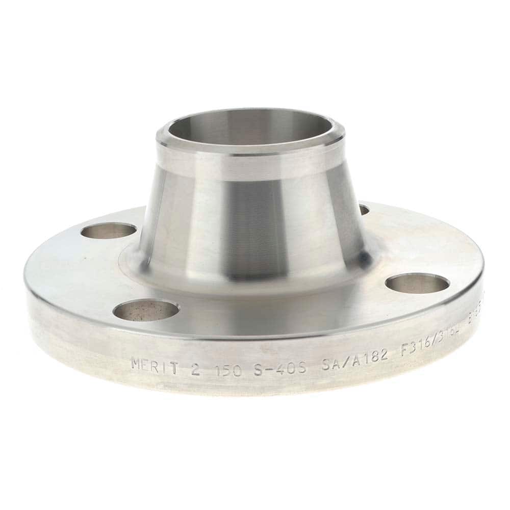 Merit Brass A65140L-32 2" Pipe, 6" OD, Stainless Steel, Weld Neck Pipe Flange 