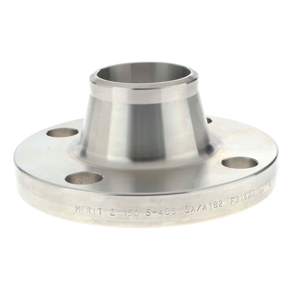 Merit Brass A65140L-32 2" Pipe, 6" OD, Stainless Steel, Weld Neck Pipe Flange Image