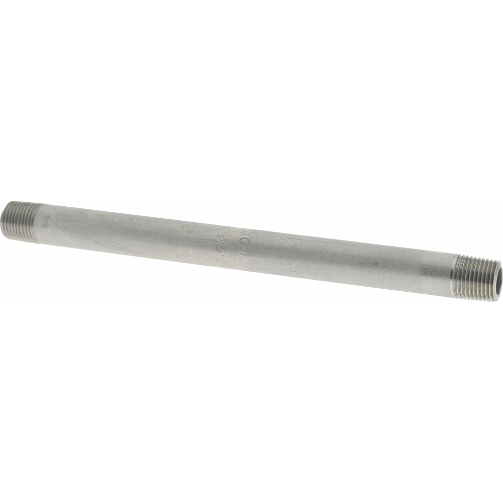 Stainless Steel Pipe Nipple: 1/8" Pipe, Grade 304 & 304L - Welded, Schedule 40