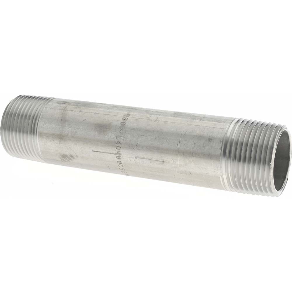 Merit Brass 4016-550 Stainless Steel Pipe Nipple: 1" Pipe, Grade 304 & 304L Image