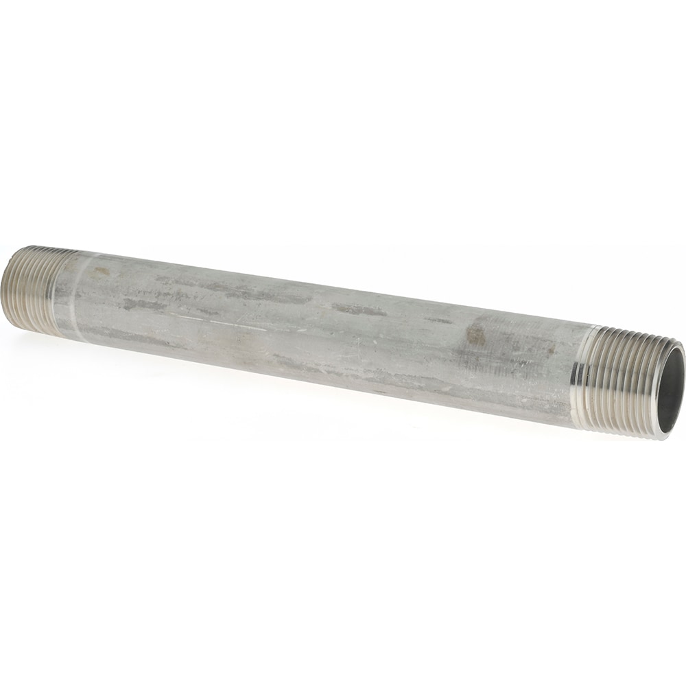 Merit Brass 4016-1000 Stainless Steel Pipe Nipple: 1" Pipe, Grade 304 & 304L Image