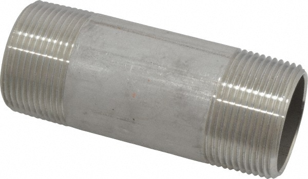 Merit Brass 4020-400 Stainless Steel Pipe Nipple: 1-1/4" Pipe, Grade 304 & 304L Image