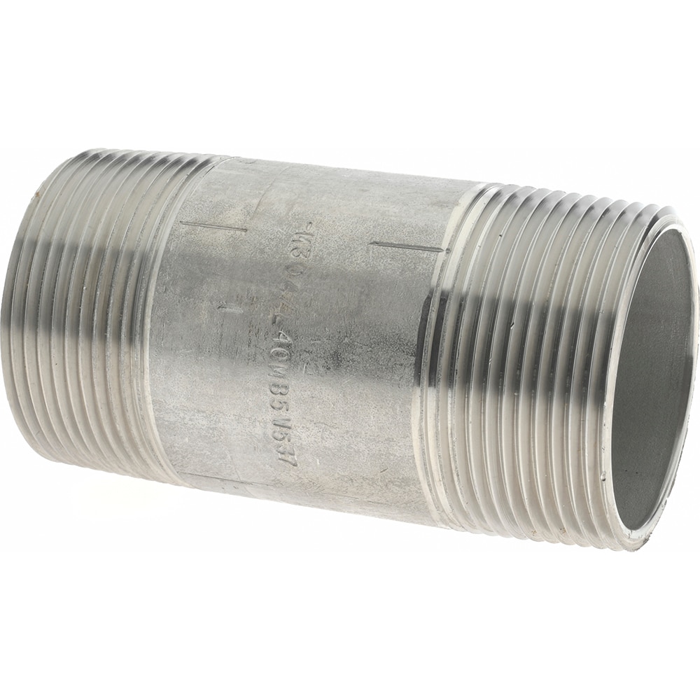 Merit Brass 4024-350 Stainless Steel Pipe Nipple: 1-1/2" Pipe, Grade 304 & 304L Image