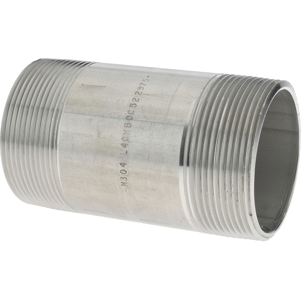 Merit Brass 4032-400 Stainless Steel Pipe Nipple: 2" Pipe, Grade 304 & 304L Image