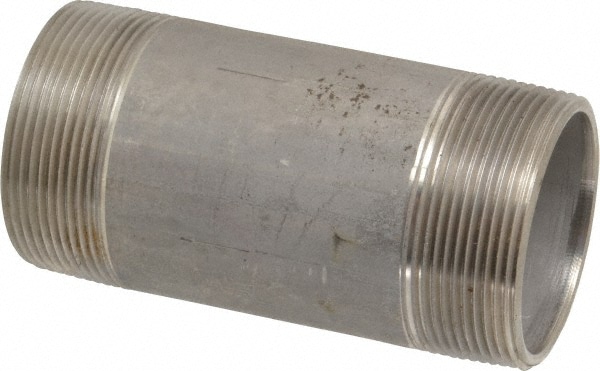 Merit Brass 4032-450 Stainless Steel Pipe Nipple: 2" Pipe, Grade 304 & 304L Image