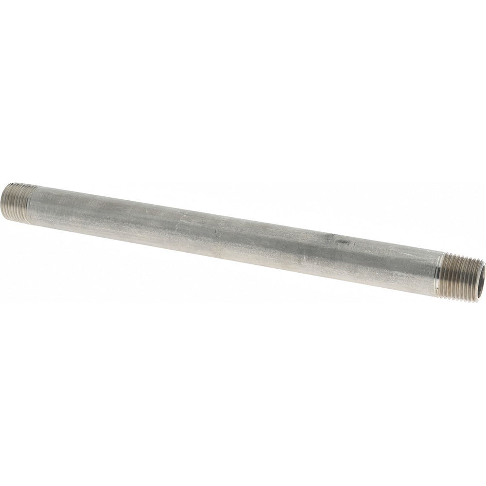 Merit Brass 6008-1000 Stainless Steel Pipe Nipple: 1/2" Pipe, Grade 316 & 316L Image