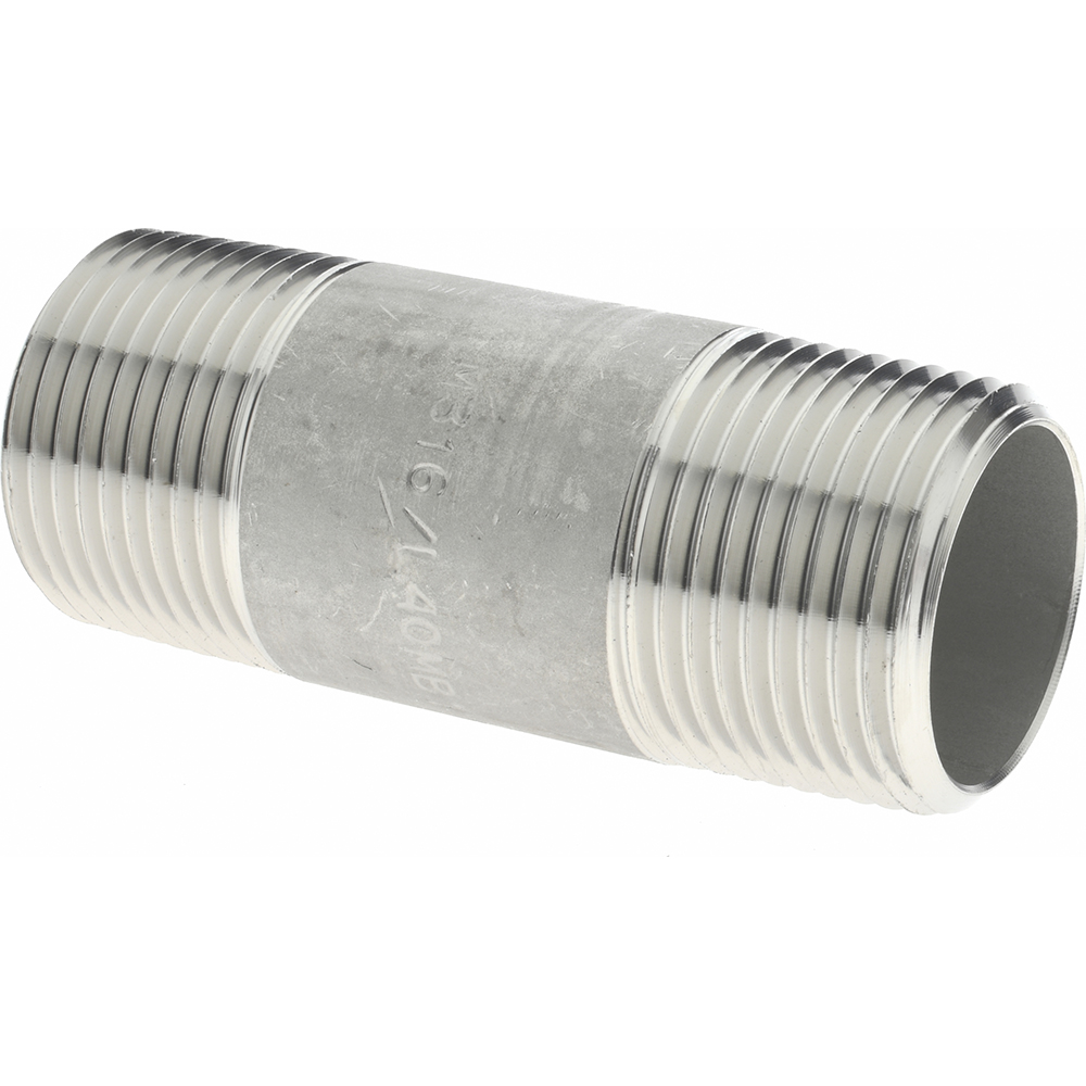 Stainless Steel Pipe Nipple 3/4" Pipe, Grade 316 & 316L Welded