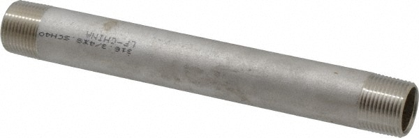 Merit Brass 6012-800 Stainless Steel Pipe Nipple: 3/4" Pipe, Grade 316 & 316L Image