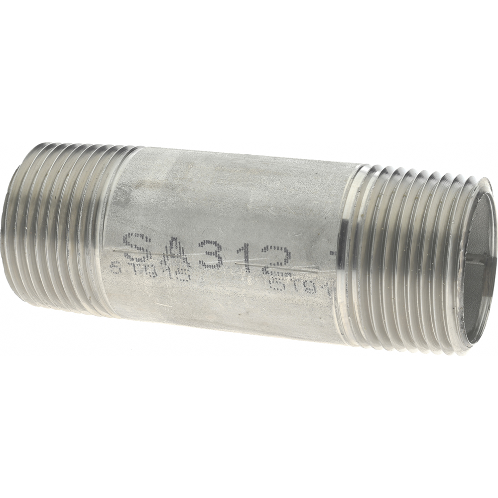 Stainless Steel Pipe Nipple: 1" Pipe, Grade 316 & 316L - Welded, Schedule 40