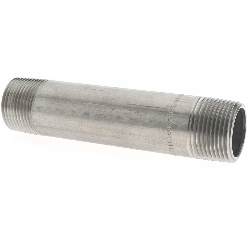 Merit Brass 6016-550 Stainless Steel Pipe Nipple: 1" Pipe, Grade 316 & 316L Image