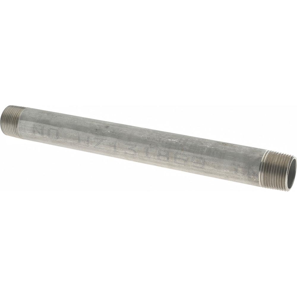 Merit Brass 6016-1200 Stainless Steel Pipe Nipple: 1" Pipe, Grade 316 & 316L Image