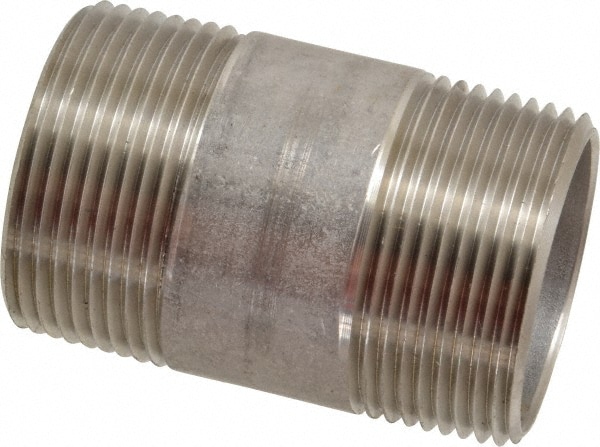 Stainless Steel Pipe Nipple: 1-1/4" Pipe, Grade 316 & 316L