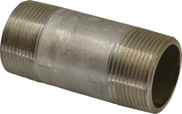 Merit Brass 6020-350 Stainless Steel Pipe Nipple: 1-1/4" Pipe, Grade 316 & 316L Image