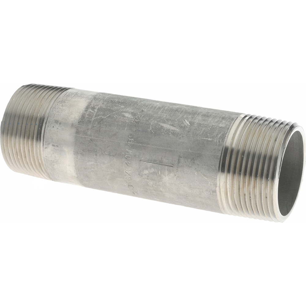 Merit Brass 6020-500 Stainless Steel Pipe Nipple: 1-1/4" Pipe, Grade 316 & 316L Image