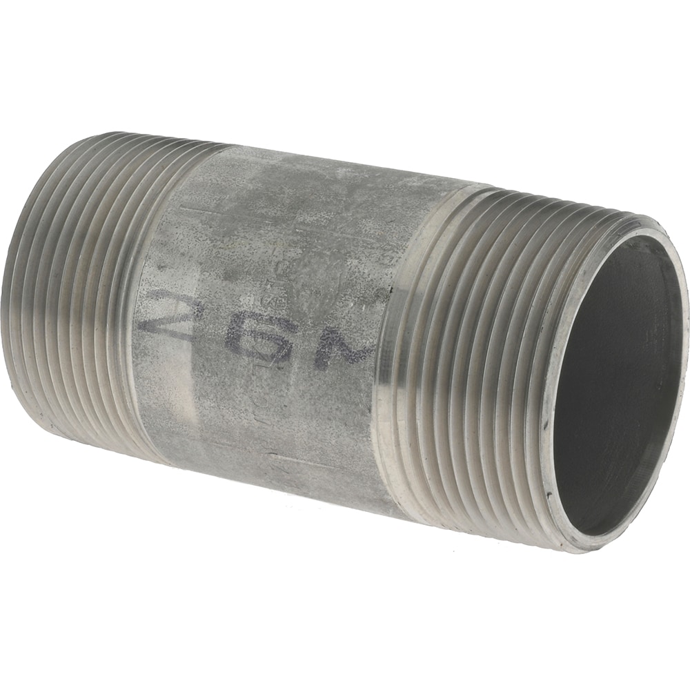 Stainless Steel Pipe Nipple: 1-1/2" Pipe, Grade 316 & 316L