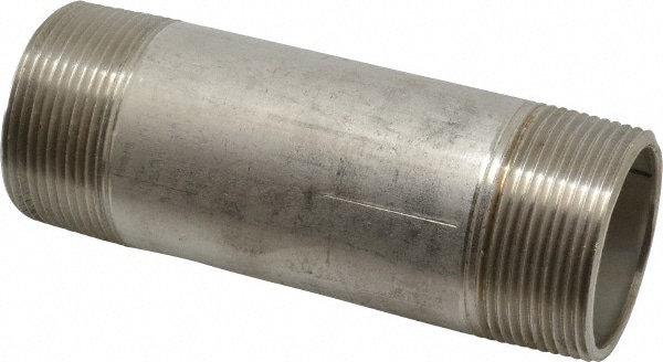 Merit Brass 6024-500 Stainless Steel Pipe Nipple: 1-1/2" Pipe, Grade 316 & 316L Image