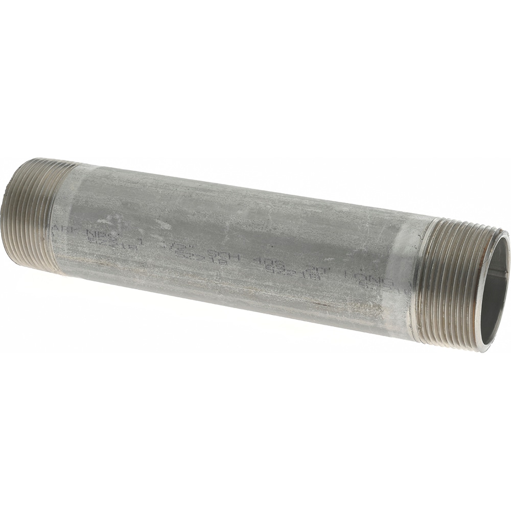 Merit Brass 6024-800 Stainless Steel Pipe Nipple: 1-1/2" Pipe, Grade 316 & 316L Image