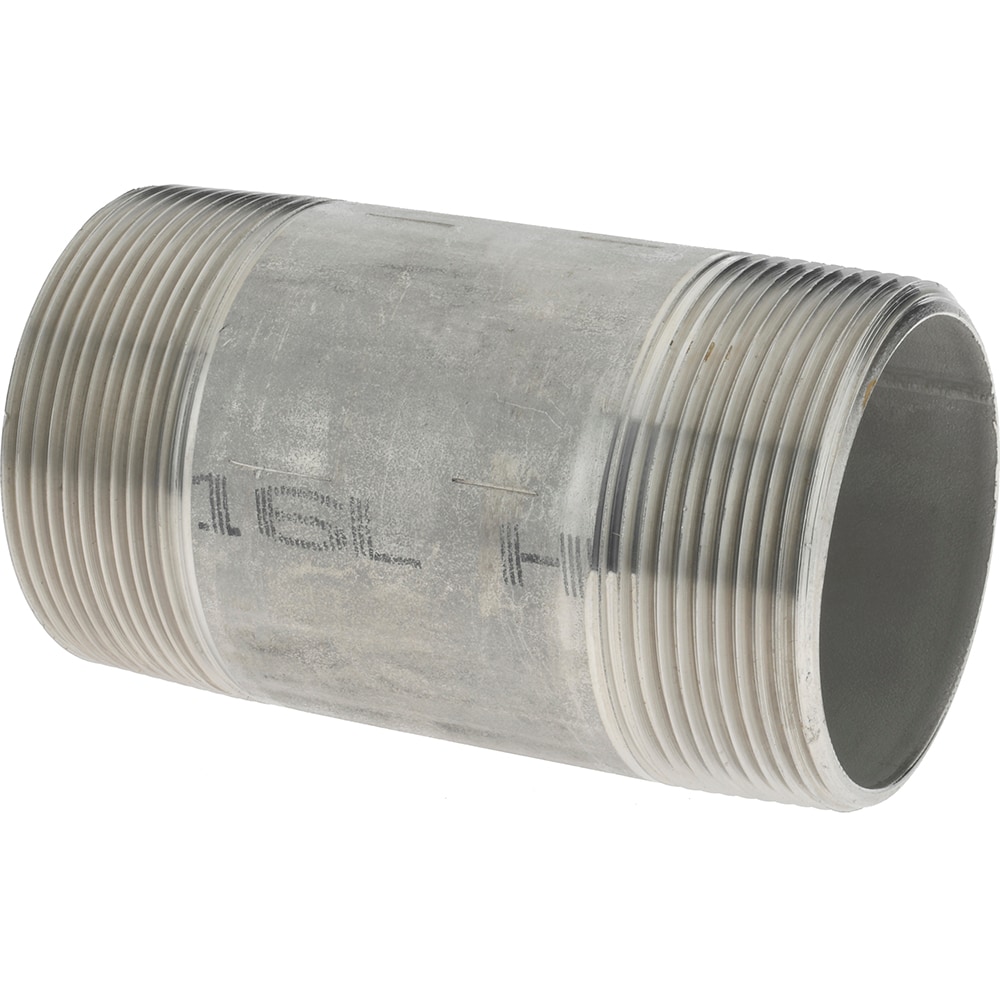 Merit Brass 6032-400 Stainless Steel Pipe Nipple: 2" Pipe, Grade 316 & 316L Image