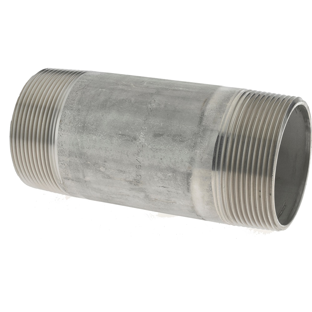 Merit Brass 6032-500 Stainless Steel Pipe Nipple: 2" Pipe, Grade 316 & 316L Image