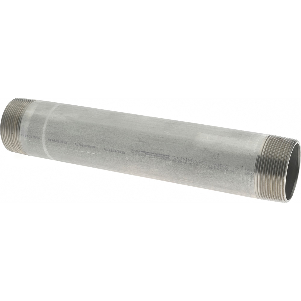 Merit Brass 6032-1200 Stainless Steel Pipe Nipple: 2" Pipe, Grade 316 & 316L Image