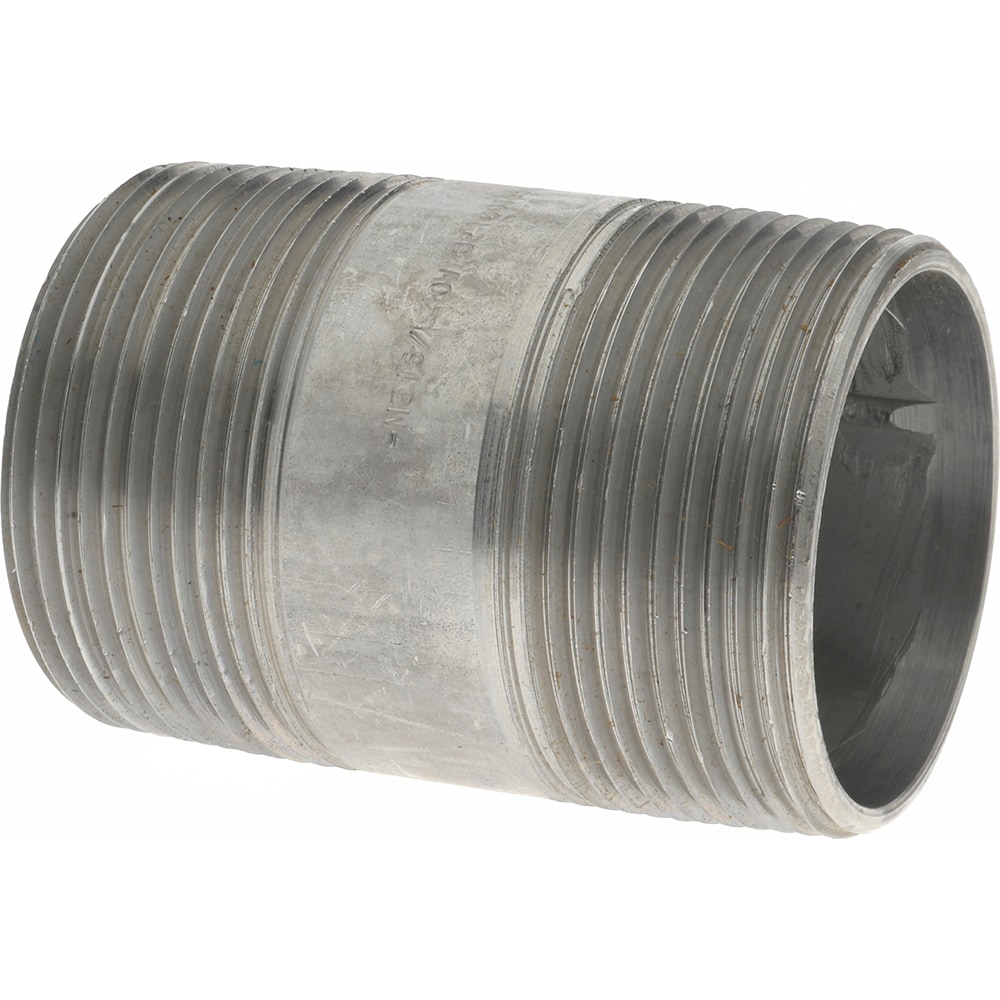 Merit Brass 6040-400 Stainless Steel Pipe Nipple: 2-1/2" Pipe, Grade 316 & 316L Image