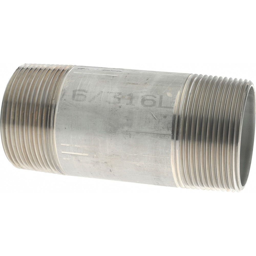 Merit Brass 6040-600 Stainless Steel Pipe Nipple: 2-1/2" Pipe, Grade 316 & 316L Image