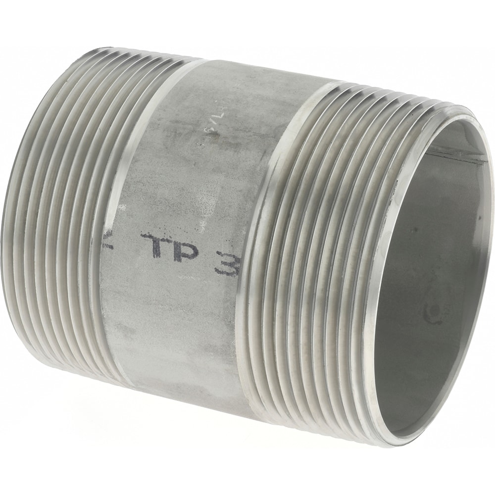 Merit Brass 6048-400 Stainless Steel Pipe Nipple: 3" Pipe, Grade 316 & 316L Image