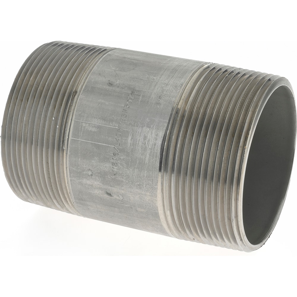 Merit Brass 6048-500 Stainless Steel Pipe Nipple: 3" Pipe, Grade 316 & 316L Image