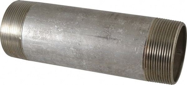 Merit Brass 6048-1000 Stainless Steel Pipe Nipple: 3" Pipe, Grade 316 & 316L 