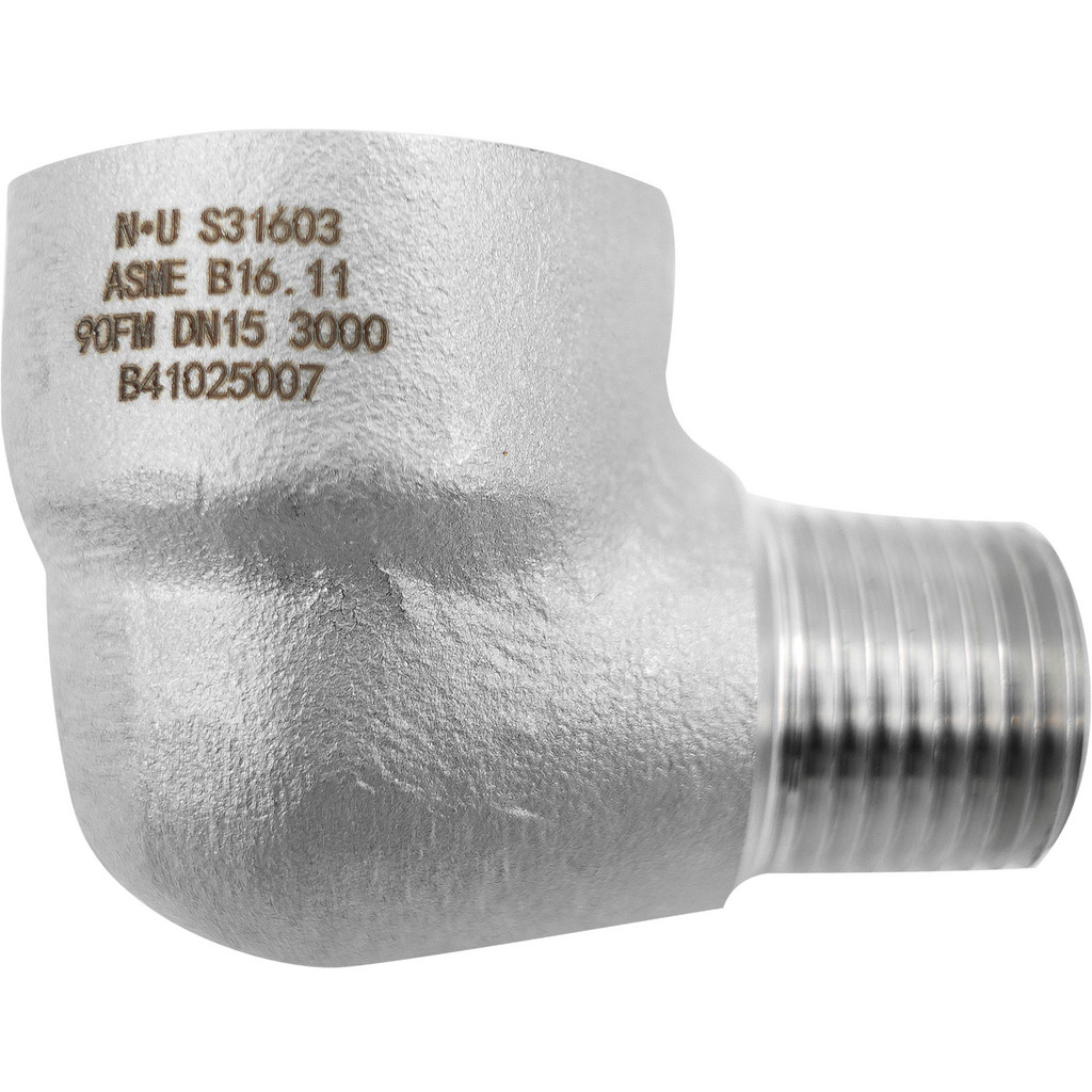Value Collection SF294 Pipe 90 &deg; Street Elbow: 1/2" Fitting, 316 & 316L Stainless Steel Image