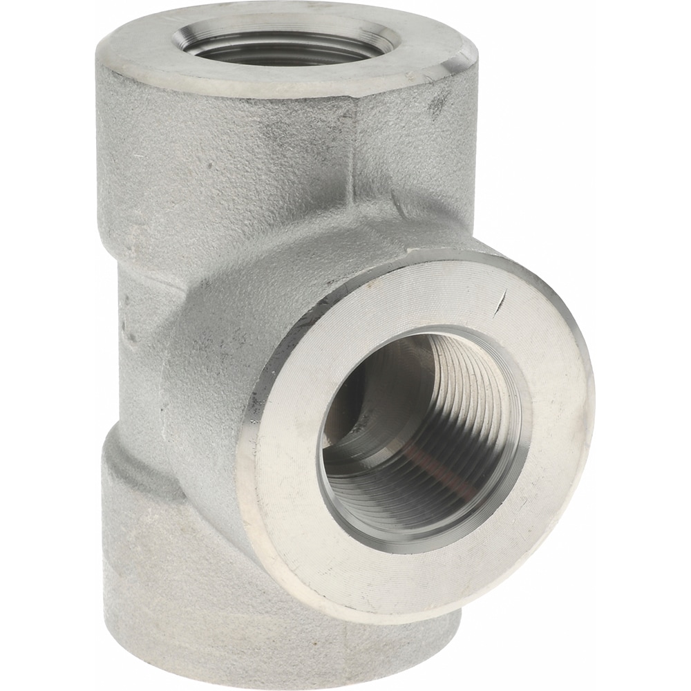 Merit Brass 3606D-12 Pipe Tee: 3/4" Fitting, 316 & 316L Stainless Steel Image