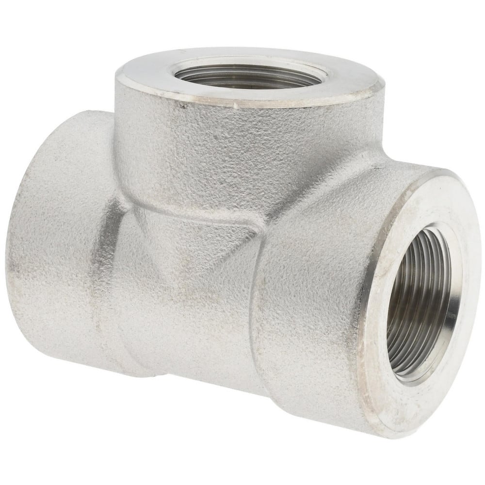Stainless threaded reducing tee