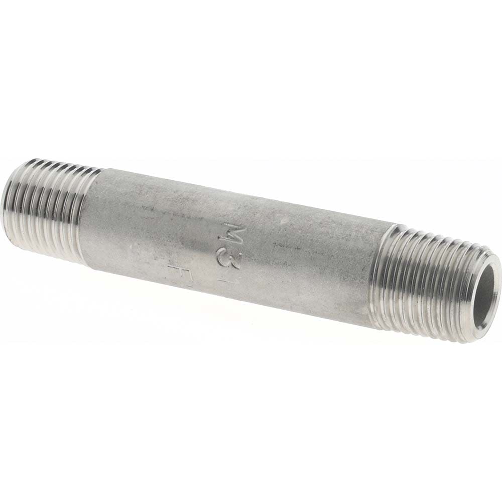Stainless Steel Pipe Nipple: 1/8" Pipe, Grade 316 & 316L
