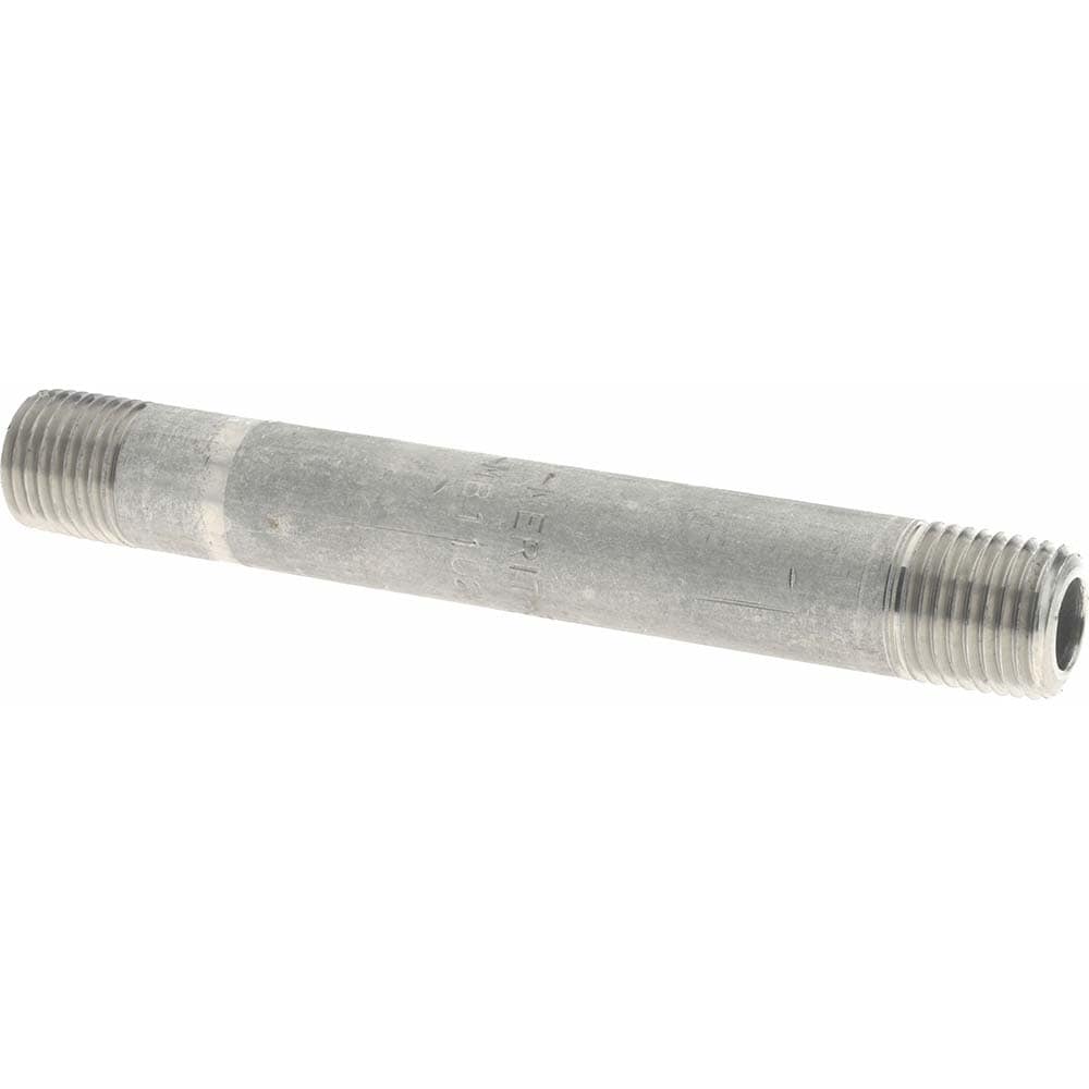 Merit Brass - Stainless Steel Pipe Nipple: 1/4