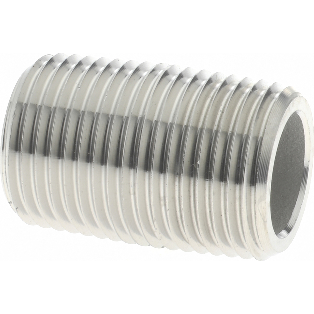 Merit Brass Stainless Steel Pipe Nipple 3/8" Pipe, Grade 316 & 316L