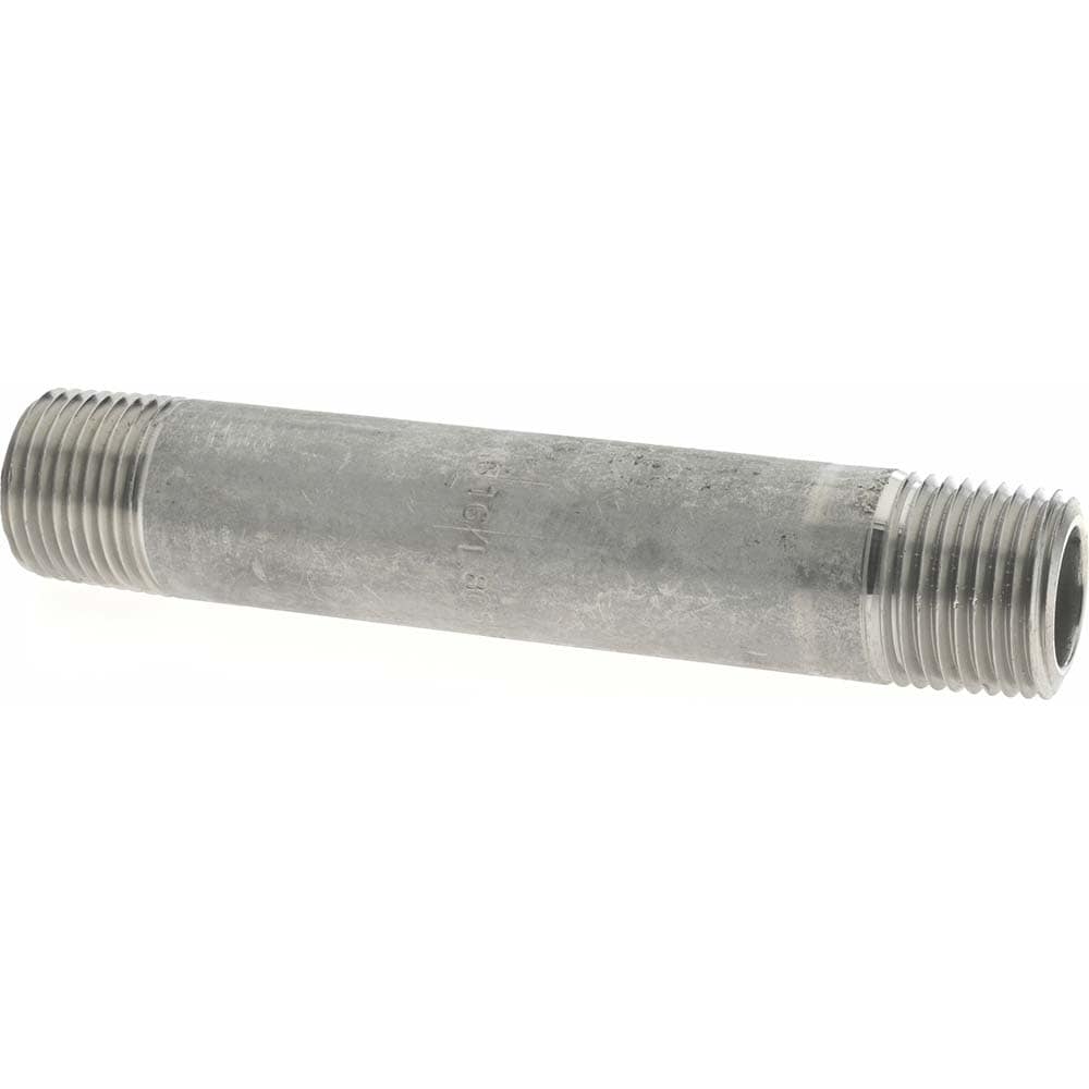 Merit Brass 6508-450 Stainless Steel Pipe Nipple: 1/2" Pipe, Grade 316 & 316L Image