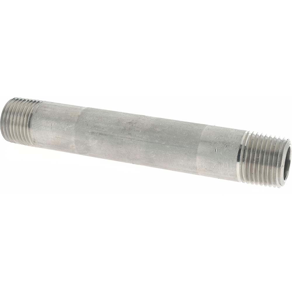 Merit Brass 6508-500 Stainless Steel Pipe Nipple: 1/2" Pipe, Grade 316 & 316L Image