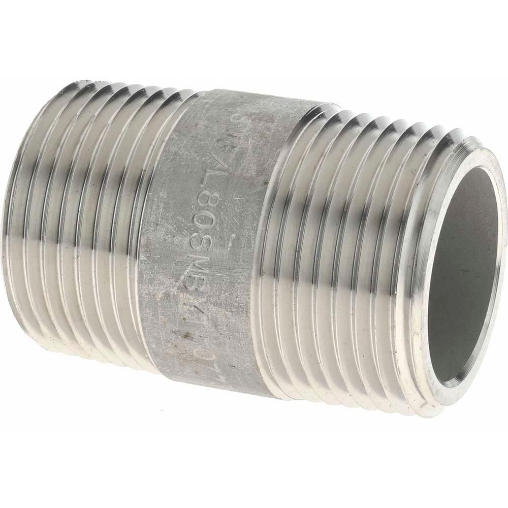 Merit Brass 6516-200 Stainless Steel Pipe Nipple: 1" Pipe, Grade 316 & 316L Image