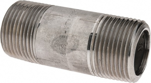 Merit Brass 6516-300 Stainless Steel Pipe Nipple: 1" Pipe, Grade 316 & 316L Image