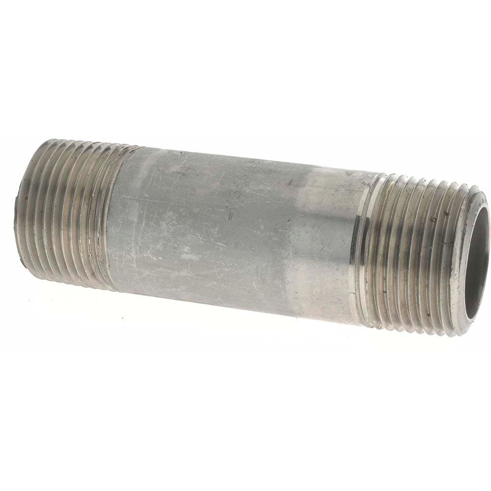 Merit Brass 6516-400 Stainless Steel Pipe Nipple: 1" Pipe, Grade 316 & 316L Image