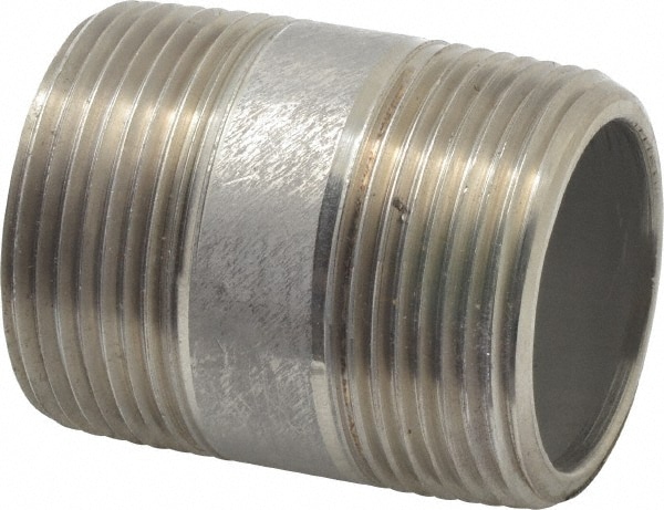 Merit Brass 6520-200 Stainless Steel Pipe Nipple: 1-1/4" Pipe, Grade 316 & 316L Image