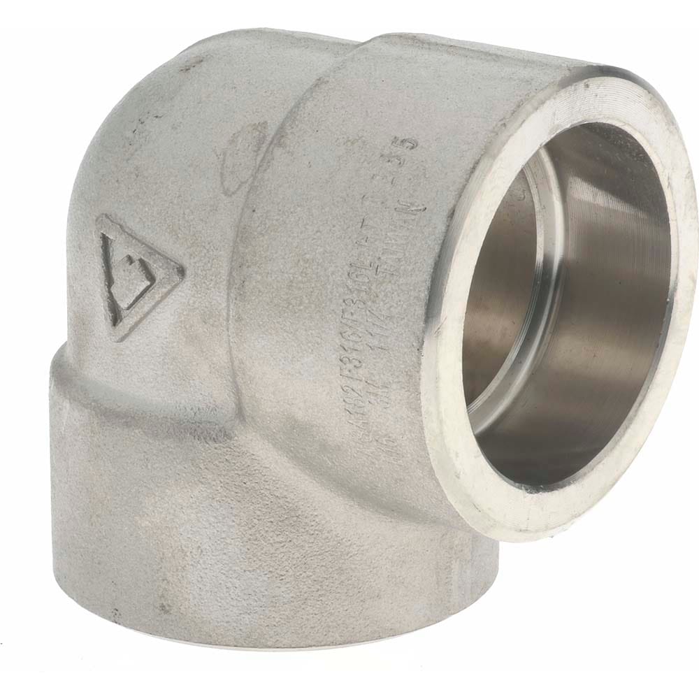 Merit Brass SW3601D-20 Pipe 90 ° Elbow: 1-1/4" Fitting, 316 Stainless Steel Image