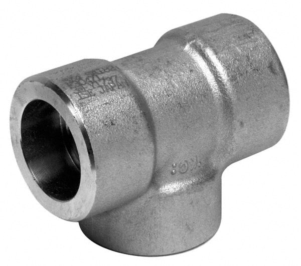 Merit Brass SW3406D-24 Pipe Tee: 1-1/2" Fitting, 304 Stainless Steel 