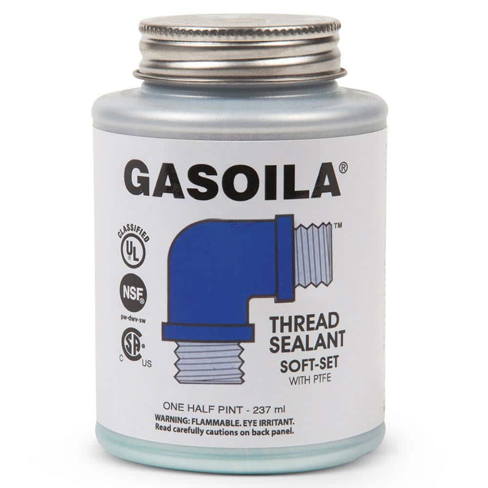 Gasoila SS08 Pipe Thread Sealant: Blue & Green, 1/2 pt Can 