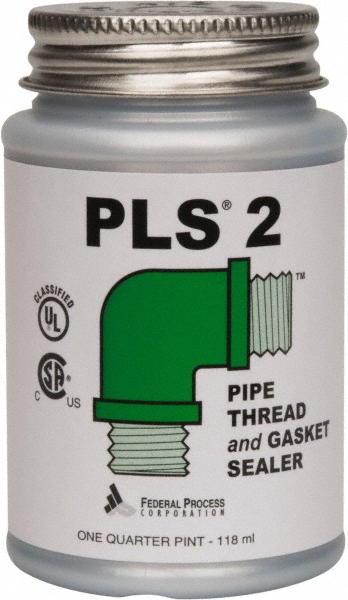 Pipe Thread Sealant: Gray, 1/4 pt Can - 600 &deg; F Max