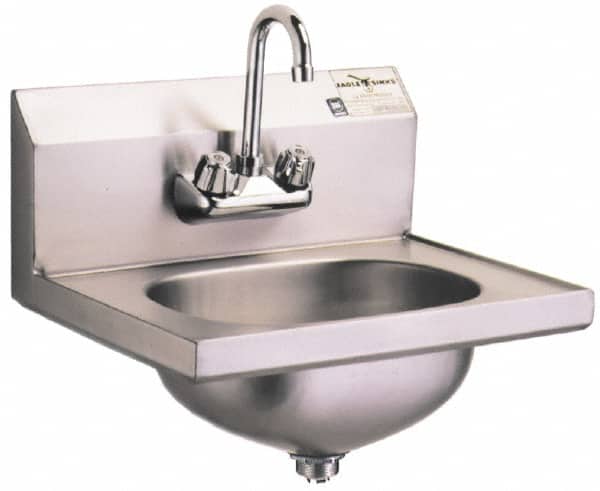 Eagle MHC HSA-10-F Hand Sink: Wall Mount, 304 Stainless Steel 