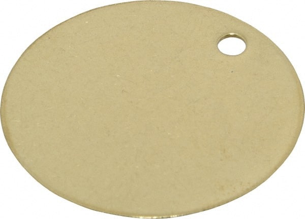 C.H. Hanson 43590 2 Inch Diameter, Round, Brass Blank Metal Tag 