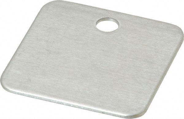 1-1/4 Inch Diameter, Square, Aluminum Blank Metal Tag