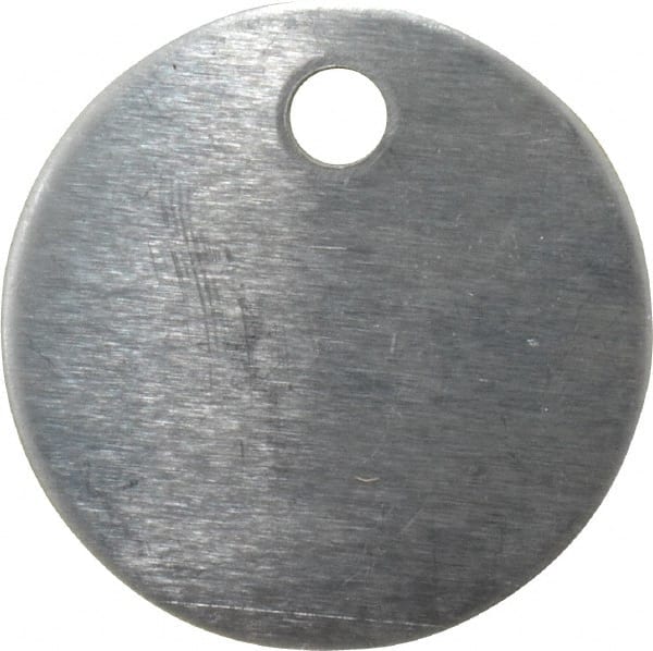 C.H. Hanson 43565 1-1/4 Inch Diameter, Round, Aluminum Blank Metal Tag 