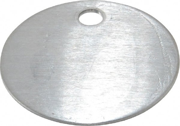 C.H. Hanson 43571 1-3/8 Inch Diameter, Round, Aluminum Blank Metal Tag 